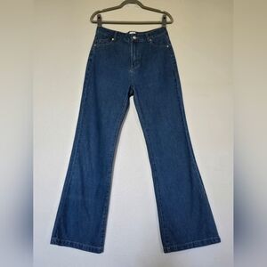 Princess Polly High Rise wide Leg Jeans-Dark Wash- Size 6